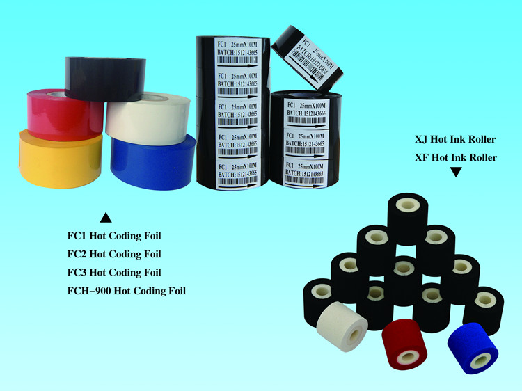 Hot coding foil and hot ink roll